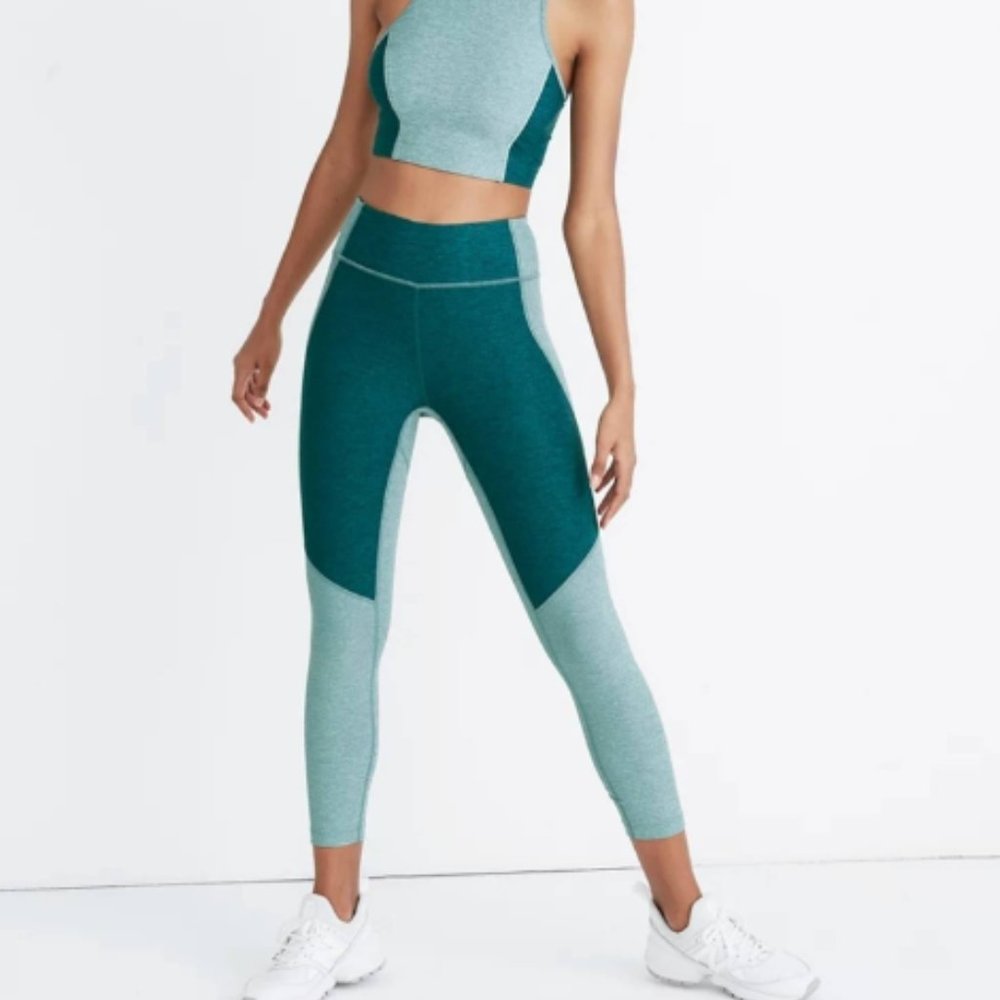 CLEARANCE! Outdoor Voices x Madewell Women's Size Small Colorblock Leggings Grn